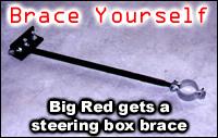 XJ steering box brace