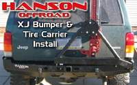 Hanson XJ Rear Bumper and Tire Carrier